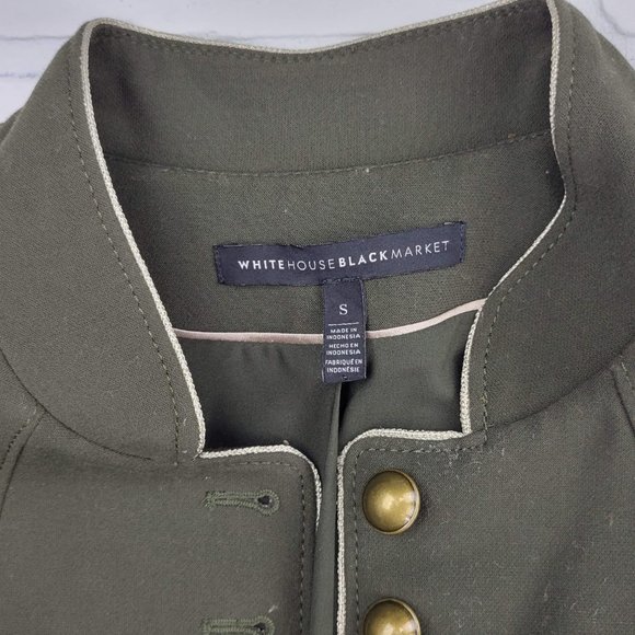 WHBM Military Topper Jacket Army Green Blazer 570209882 - Picture 5 of 5